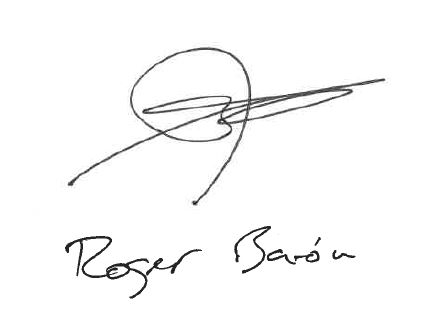 FIRMA ROGER Roger Barón firma